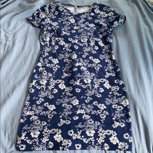 Cap sleeve stretchy cotton dress